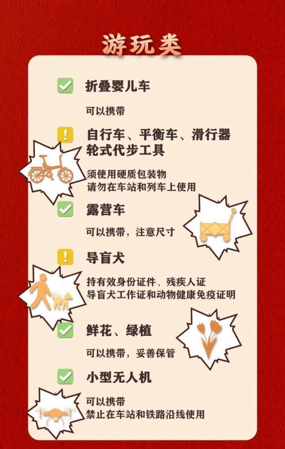 春节返乡必看：这些物品不能带上火车