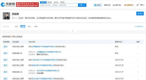 方运舟全面掌舵哪吒汽车多家子公司 加速布局新能源市场